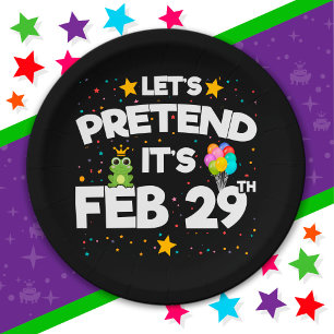 Feb 29th Leap Day Let's Pretend Leap Year Birthday Paper Plate