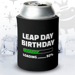 Feb 29th Leap Year Birthday 50% Loading Leap Day Can Cooler