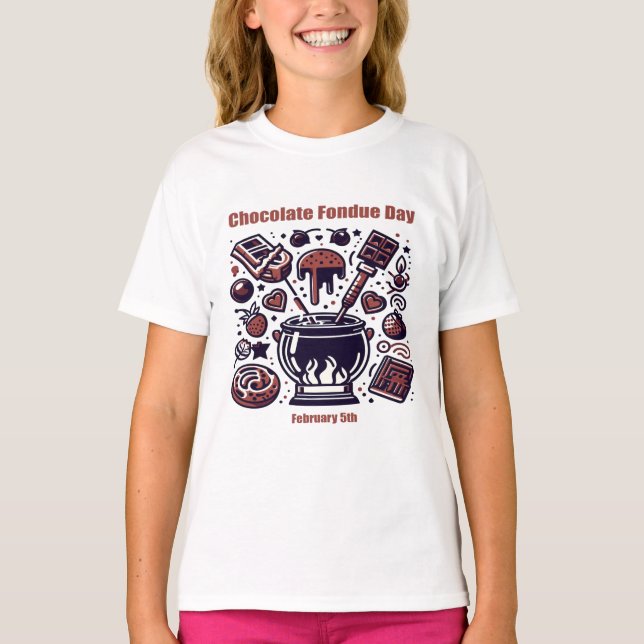 Feb 5th - Chocolate Fondue Day T-Shirt (Front)