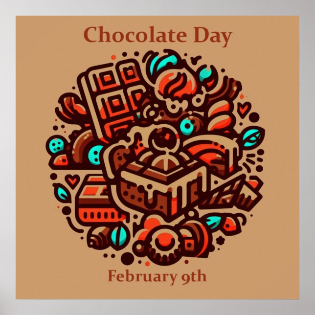 Feb 9th - Chocolate Day Poster (Front)