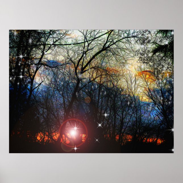 Feb Sunset Think of Snow Poster (Front)