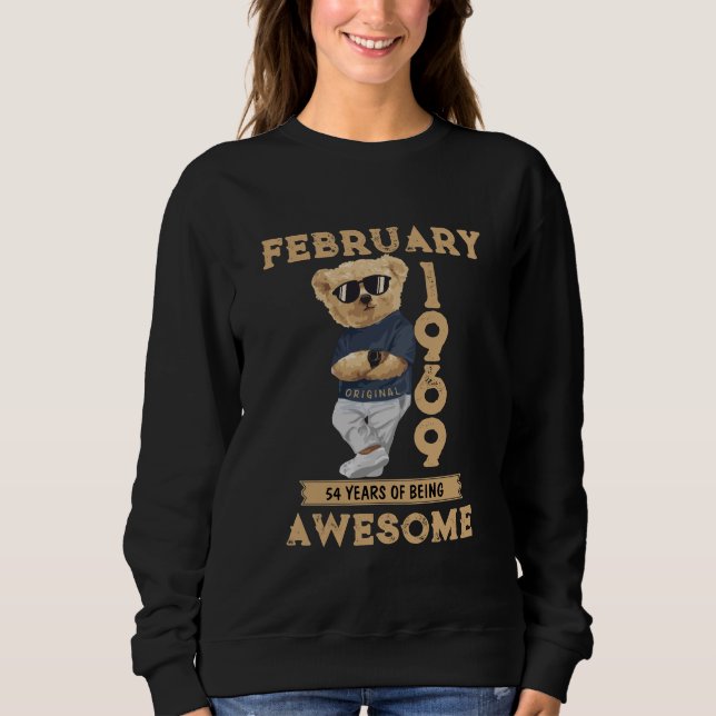 February 1969 54 Years Of Being Awesome Sweatshirt (Front)