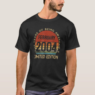 February 2004 Vintage 19 Years Old Retro 19th Birt T-Shirt