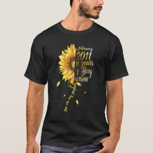 February 2011 Sunflower 11th Birthday 11 Years Old T-Shirt