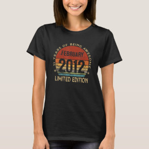 February 2012 Vintage 11 Years Old Retro 11th Birt T-Shirt