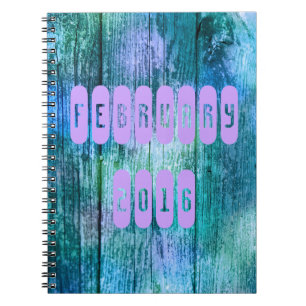 February 2016 Purple Turquoise Valentine Notebook