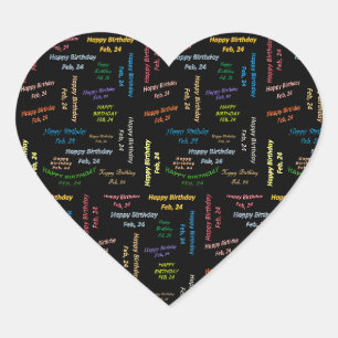 February, 24 Birthday Sticker