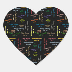 February, 24 Birthday Sticker