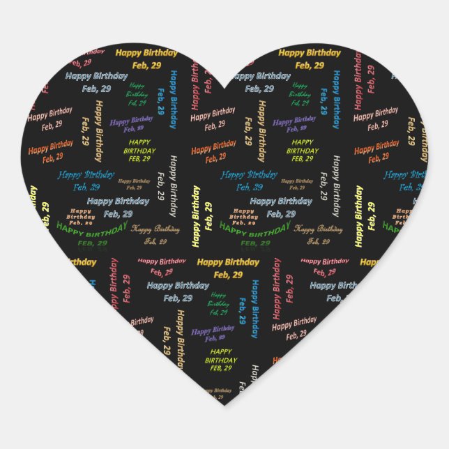 February, 29 Birthday Sticker (Front)