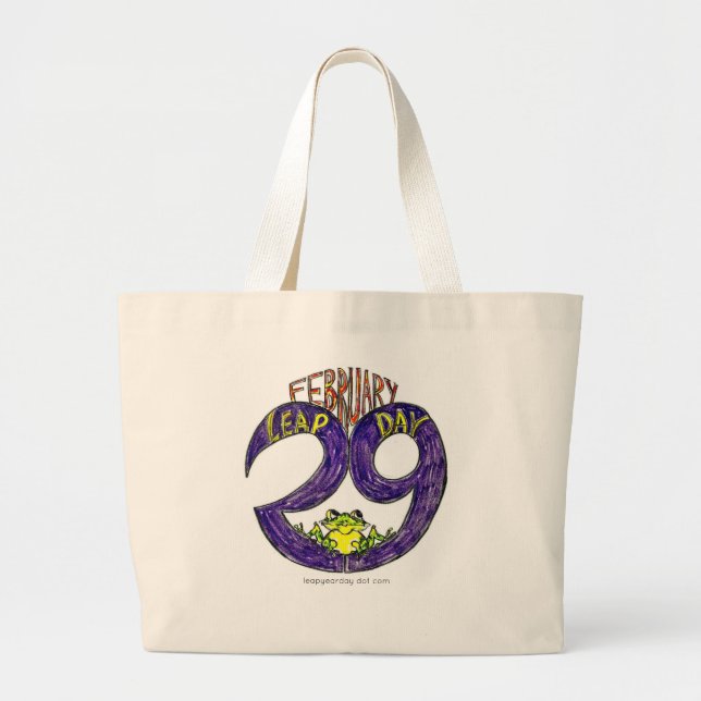 FEBRUARY 29 LEAP DAY LARGE TOTE BAG (Front)