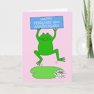 February 29th Anniversary Congratulations Card