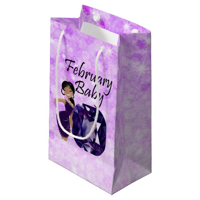 February Baby Small Gift Bag (Front Angled)