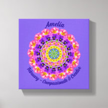 February Birth Flower Personalized Mandala Zen Art
