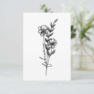 February birth month flower card