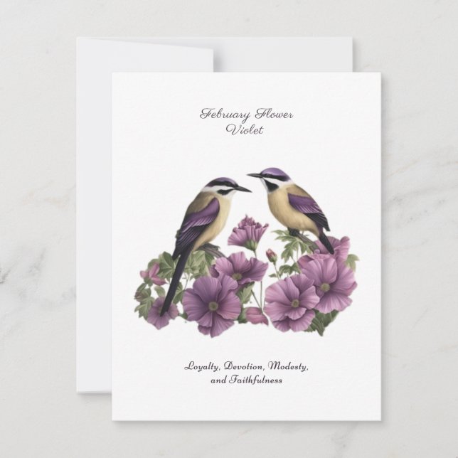 February Birth Month Flower Personalized Birthday (Front)