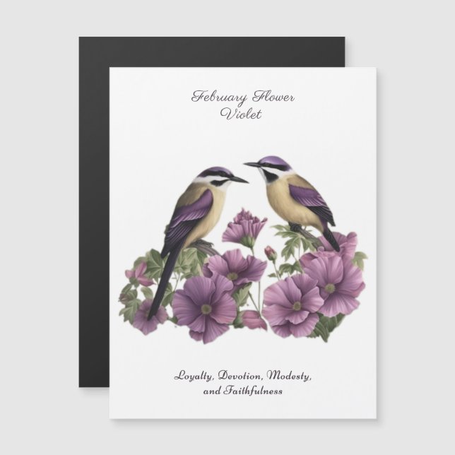 February Birth Month Flower Personalized Birthday (Front/Back)