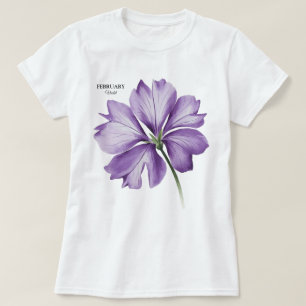 February Birthday Flower: Violet Personalized Gift T-Shirt
