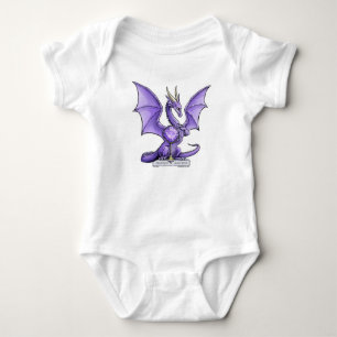 February Birthstone Dragon - Amethyst Baby Bodysuit