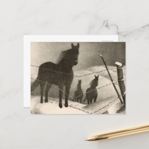 February by Grant Wood Holiday Postcard