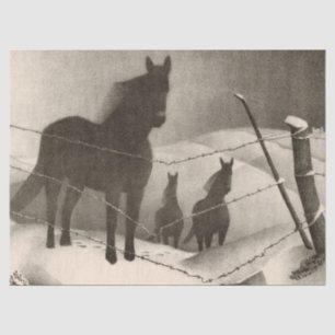 February by Grant Wood Tissue Paper
