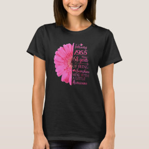 February Girl 1955 68 Years Old 68th Birthday T-Shirt