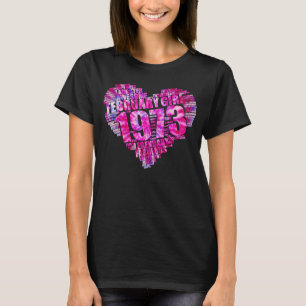 FEBRUARY GIRL 1973 Awesome Fabulous Big Heart 50th T-Shirt