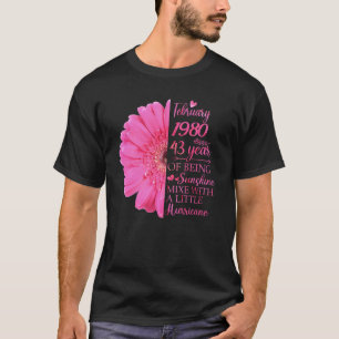 February Girl 1980 43 Years Old 43th Birthday T-Shirt