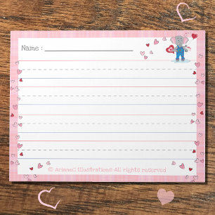 February Handwriting Practice Notepad   Early Ed