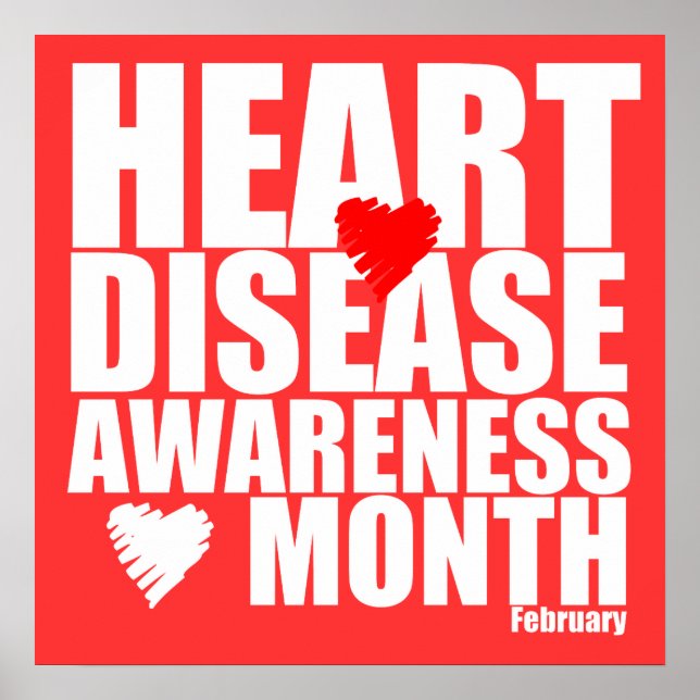 February Heart Disease Awareness Month Poster (Front)