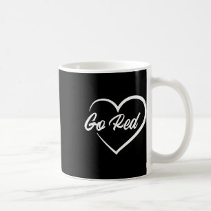 February Heart Disease Awareness Month Red Heart A Coffee Mug
