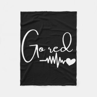 February Heart Health Month American Heart Health Fleece Blanket