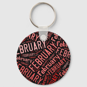 February Heart Keychain