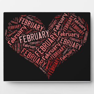 February Heart Plaque