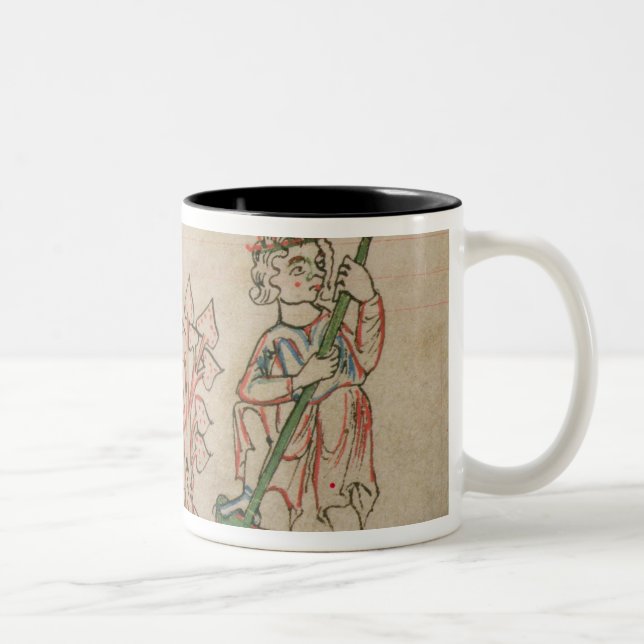 February: hoeing Two-Tone coffee mug (Right)