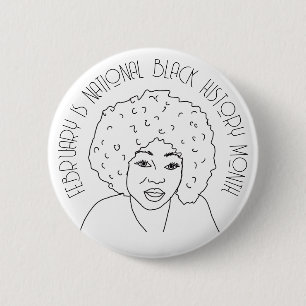 February is National Black History Month  2 Inch Round Button