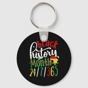 February Is Our Strength Black History Month Afro- Keychain