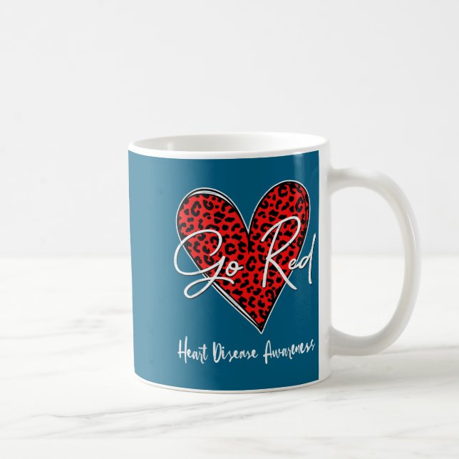 February Is Red Heart Health Heart Disease Awarene Coffee Mug (Right)