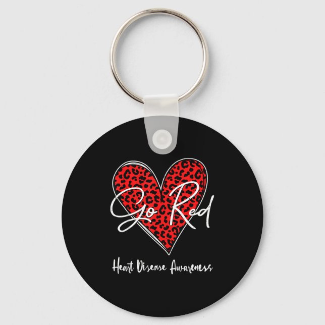 February Is Red Heart Health Heart Disease Awarene Keychain (Front)