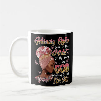 February Queen Black Women Birthday Working It Out Coffee Mug