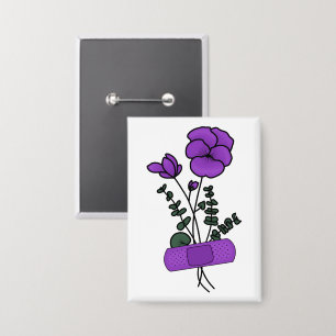 February Violet Flower Bandaid