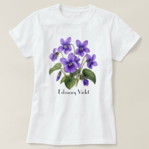 February Violet Flowers T-Shirt