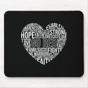 February We Wear Men Women Kids - Heart Disease Aw Mouse Pad