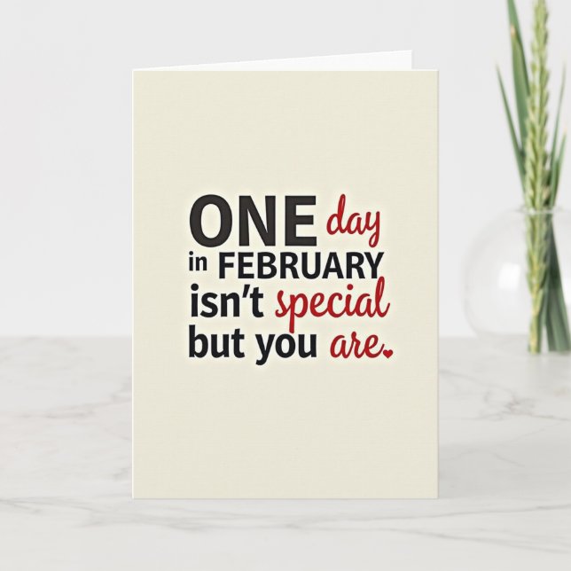 February You Are Always Special Card (Front)