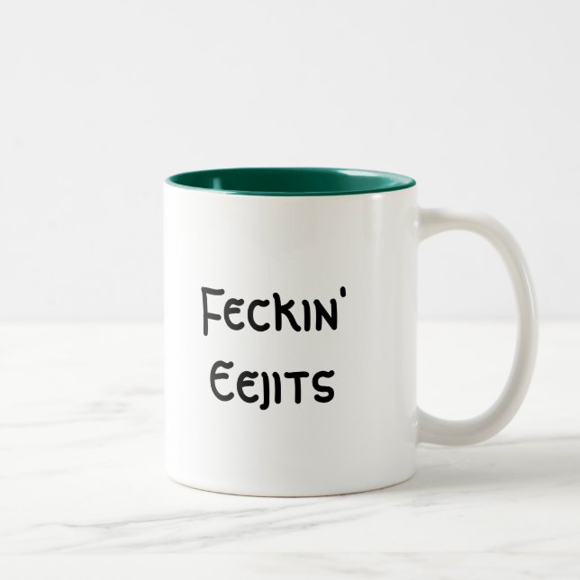 Feckin' Eejits Two-Tone Coffee Mug (Right)