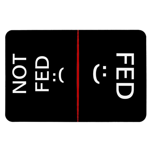 Fed and Not Fed large magnet (Horizontal)