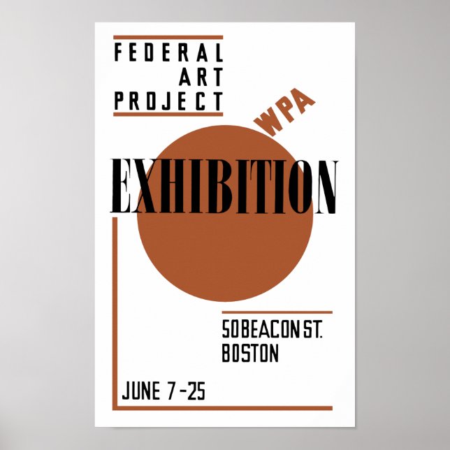 Federal Art Project WPA Exhibition Poster (Front)