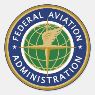 Federal Aviation Administration FAA Classic Round Sticker