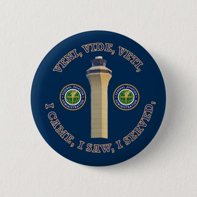 Federal Aviation Administration VVV Shield 2 Inch Round Button (Front)