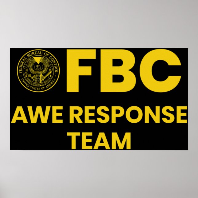 Federal Bureau of Control - AWE Response Team Poster (Front)