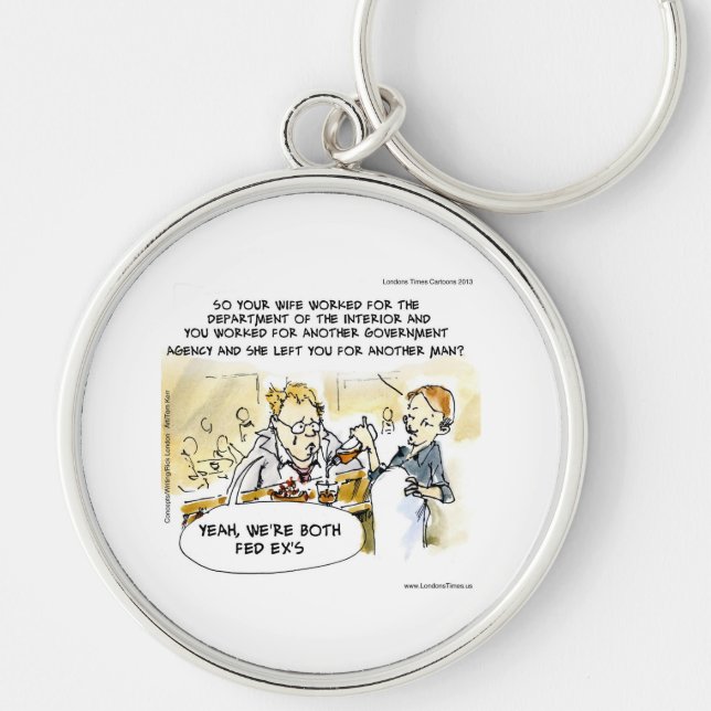 Federal Ex Spouse Funny Keychain (Front)